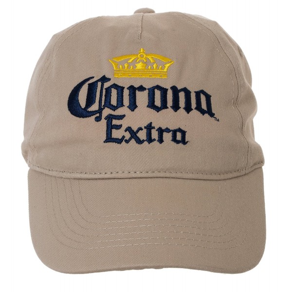 Artisan Owl Officially Licensed Corona Embroidered Logo Baseball Cap - Tan - C81838RGOUY