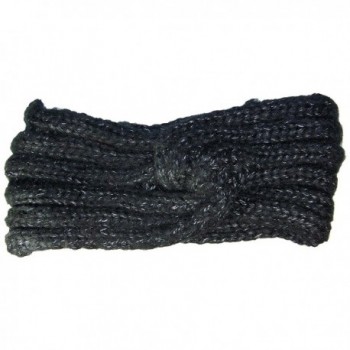 Best Winter Hats Womens Rib Stitch W/Twist Design Headband/Warmer (One Size) - Black - CC12NB7N3Z0