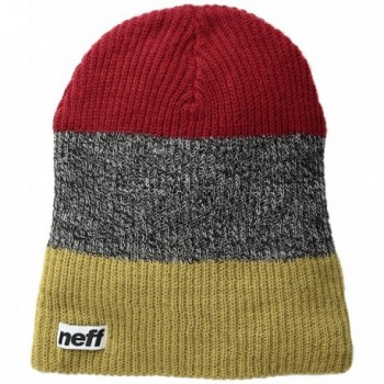 Neff Men's Trio Beanie - Gold/Black Heather/Red - CO12IJWRDDJ