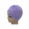 Raylans Womens Indian Style Headwrap Cap Turban Hat Cloche Chemo Hair Cover Headband - Light Purple - CS1299CH6XP