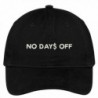 Trendy Apparel Shop No Days Off Embroidered Low Profile Soft Cotton Brushed Cap - Black - CP12O48352H