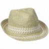 Collection XIIX Women's Tweeded Tribal Fedora Hat - Sandstone - CW127FULCQZ