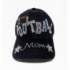 Rhinestone Football Mom Black Baseball Cap Hat Headwear Sports - C011NS0TJHL