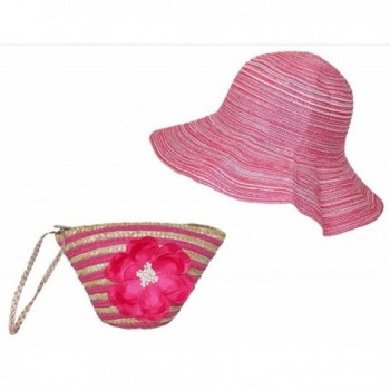 Stow And Go Pink Weaved Sun Hat - C7118BDJBT1