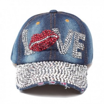 Raylans Fashion Studded Rhinestone Baseball