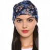 Ababalaya Women's Elegant Floral Lace Turban Cap Chemo Cancer Beanie Cap Nightcap - Sapphire - C4182SEHS97