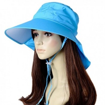 Sunward Hats for Women -Folding Large Beach Sun Hat Outdoor Tabs Visors Cap - F - CI11Z8T7VXJ