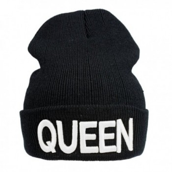 GGG 1Pc King and Queen Fashion Black Couples Lovers Warm Knitted Beanie Hats - Queen - CQ12O2VLE2Y