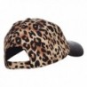 Leopard Print Cap Leather Bill in Women's Baseball Caps