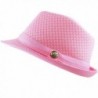 THE HAT DEPOT 200G1015 Light Weight Classic Soft Cool Mesh Fedora Hat - Lt. Pink - CY186SHTYU2