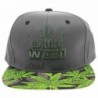 Enimay Adjustable Snapback Embroidered Marijuana