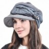 Women's Floral Newsboy Cap Warm Visor Beret Cadet Hat NB352 - Light Gray - C312O60PI45