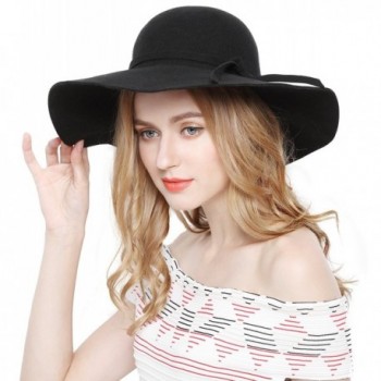 Women Cloche Fedora Floppy Black