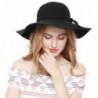 Women Cloche Fedora Floppy Black in Women's Sun Hats