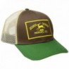 John Deere Men's Twill and Mesh Cap Embroidery - Green - CM12O2ZZE83