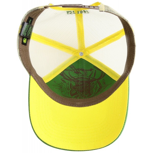 Men's Twill and Mesh Cap Embroidery - Green - CM12O2ZZE83