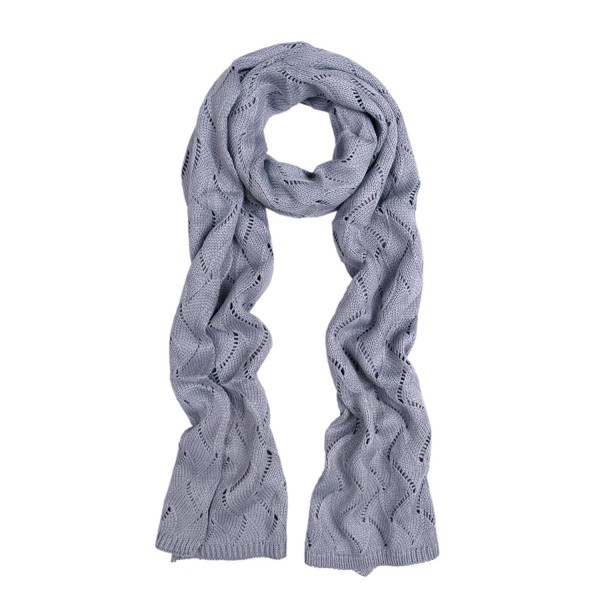 Premium Winter Flame Knit Scarf - Different Colors Available - Gray - C211GENYOW9