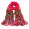 Sunward Fashion Beautiful Womens Ladies Flower Pashmina Shawl Wrap Beach Scarf - Hot Pink - C1122V1D47D