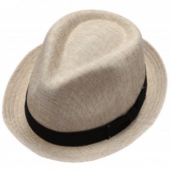 Summer Lightweight Fedora Casual F0960 NATURAL in Men's Fedoras