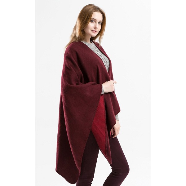 Shawl For Women Open Front Poncho Oversized Blanket Reversible Wrap ...