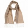 SilverHooks Chevron Stripes Soft & Warm Cashmere Scarf w/ Gift Box - Ivory Herringbone & Chevron - CN186ZL7QZK