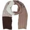 Color Block Winter Knit Unisex Scarf - Brown - CL1158FIDN5