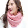 ISADENSER Womens Winter Thick Knit Infinity Scarf Fashion Circle Loop Scarves Thick Warm - A Pink - C1186UWL7UE