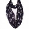 Skull print infinity scarf with raw finish - Black - CO18688U7WI