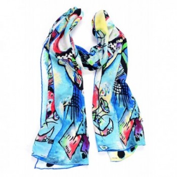Salutto Charmeuse Gauguin Painted Scarves