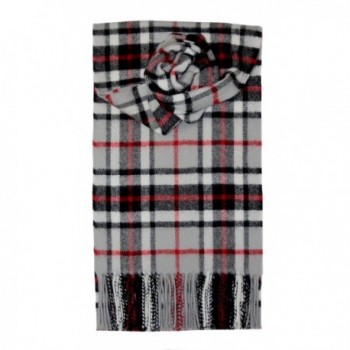 Thompson (Grey) Tartan Lambswool Scarf - CA115TIOYW5