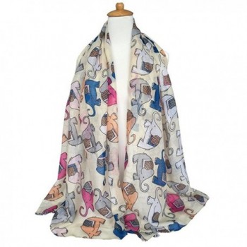 GERINLY Animal Print Scarves Elephant in Fashion Scarves