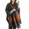 Kullu Handloom Wool Shawl Large Wrap Scarf Throw Woolen Blanket Grey Handmade - CF12IWHMFDT