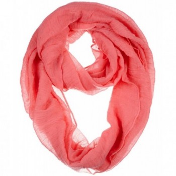 BYOS Womens Airy Crinkled Lightweight Soft Infinity Scarf Loop Snood in ...