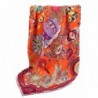 Grace Scarves 100% Silk Scarf- Large- Twill - Fairy Land- Orange - CF12NSJTSLT