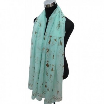 Lina Lily Kitten Footprints Lightweight in Fashion Scarves