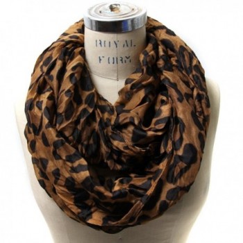 Scarfand's Animal Print Infinity Scarf Wrap Collection - Leopard Brown - CZ18767AM43