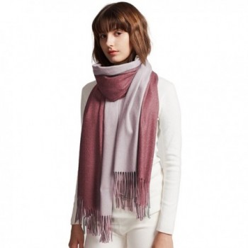 Warm Scarf & Shawl Double Use Pashmina for Woman Girls - Wine - CV188EC5I2Y