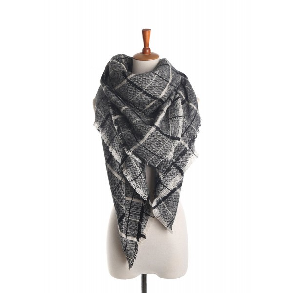 M RACLE Women's 2015 New Winter Plaid Tartan Grids Warm Blanket Scarf Shawl Wrap - Plaid 4 - C21267KBOKN