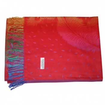 Ted Jack Peacock Feathers Pashmina in Wraps & Pashminas