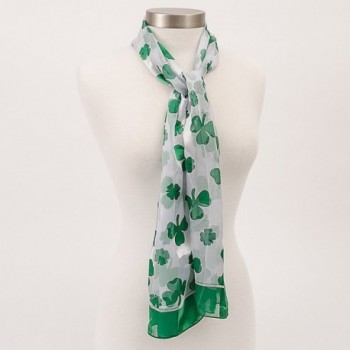 Shamrock Scarf Green Patricks White