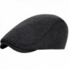 QingSun Men's Cotton Flat Cap Newsboy Hunting Hat Cotton Spring Autumn Winter Hat - Dark Gray - CG182AK3QHA