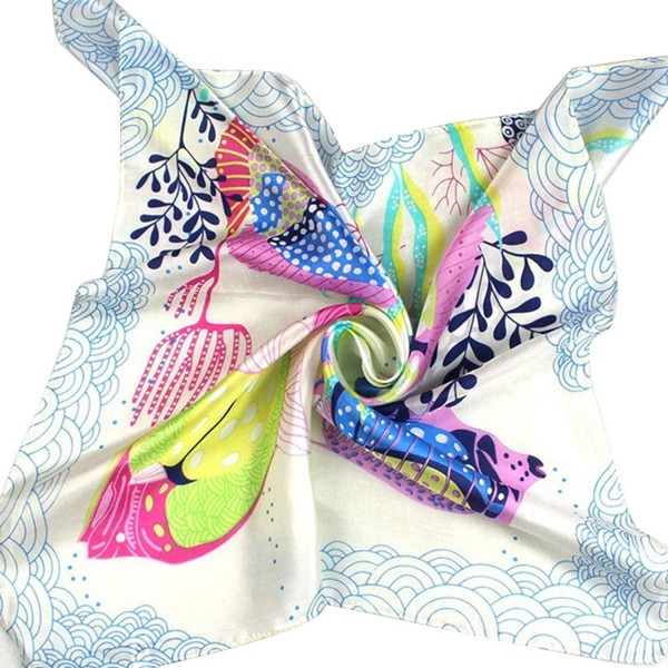 Tinksky Women Neck Scarf Wrap Pocket Square Handkerchief Hanky for Wedding Party - CW17YX570WK