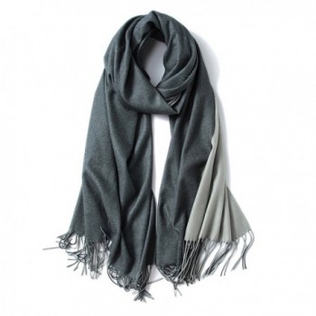 Cashmere Feel Winter Tone Shawl - Dark Grey and Grey - CR187C0N56W