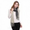 Bienvenu Women Cashmere Feel Ultra Soft Warm Extra Large Scarf Shawl Scarves Wrap - Darkgrey Beige - CE186GKZK3D