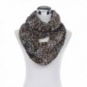 Super Soft Winter Multi Color Knit Infinity Loop Circle Scarf - Diff Colors - Black/Brown - CB11PIBN4JH