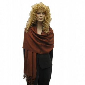 scarves Pashmina Cashmere Group Chocolate in Wraps & Pashminas