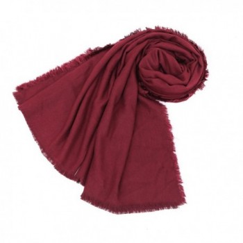BEKILOLE Cashmere Wrapping Neckwear Wine Red in Wraps & Pashminas