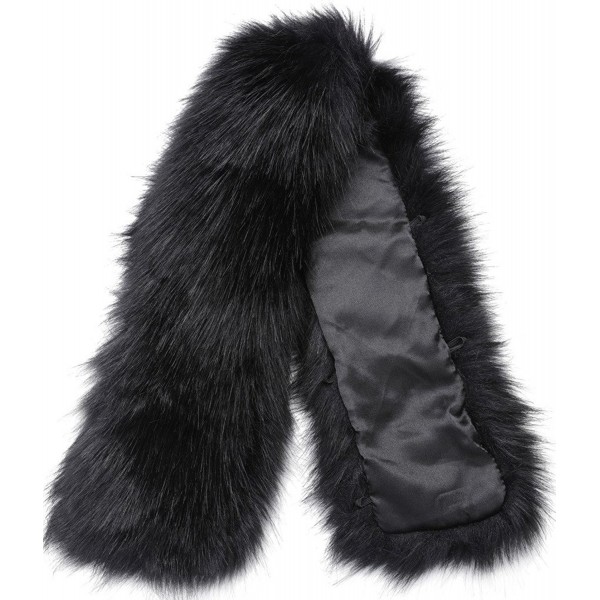 2 Material Choose Hood Trim Scarf Ski Collar Coat - Faux Black ...