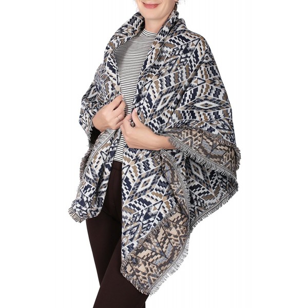 Women's Stylish Pashminas Poncho Cape Shawl Wrap Blanket Scarf Holiday ...