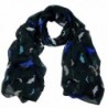 Dolphin Print Viscose Scarf CSJ-L-40 - Bk - CM12D8U940H